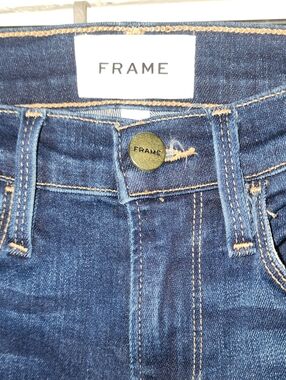 Frame Dark Denim Cutoff Shorts, Pre-loved In Excellent Condition, Sz. 24
